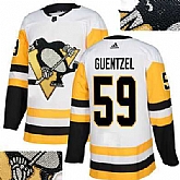 Penguins #59 Jake Guentzel White Glittery Edition Adidas Jersey,baseball caps,new era cap wholesale,wholesale hats